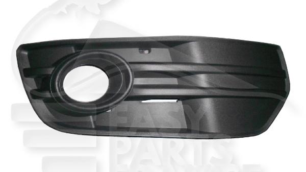 Grille de pare-chocs avant droit passager noire avec emplacement antibrouillard Audi Q5 — Réf. 8R0807682A01C