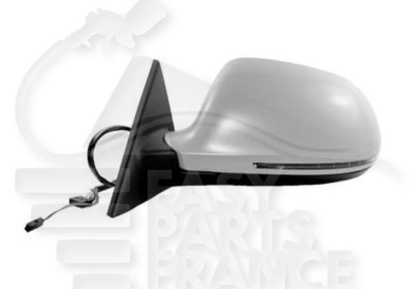 Rétroviseur gauche conducteur électrique chauffant à peindre rabattable avec feu Audi A5 — Réf. 8T1857409G3FZ