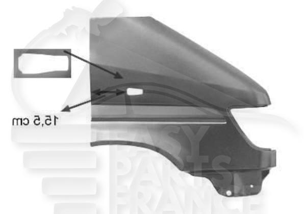 Aile avant droit passager + emplacement feu grand modèle Mercedes Sprinter — Réf. 9016373101