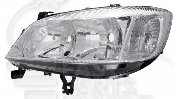 Optique avant gauche conducteur H7+Hb3 électrique sans moteur Opel Zafira — Réf. 9118791