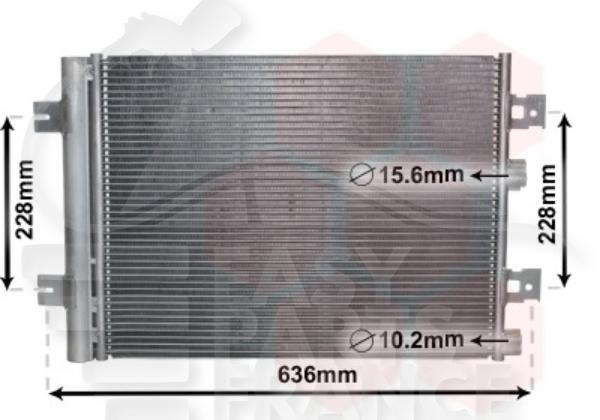 Condenseur 1.4 / 1.6 mpi - 1.6 16v - 1.5 dci - 513 x 396 x 12 Dacia Duster — Réf. 921007794R