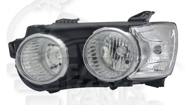Optique avant gauche conducteur H7+H7 électrique avec moteur f / chrome-noir Chevrolet Aveo — Réf. 96831091