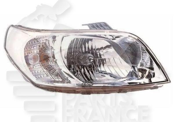 Optique avant droit passager H4 électrique avec moteur Chevrolet Aveo 3/5 Ptes — Réf. 96995728