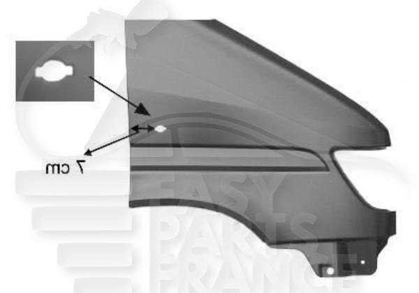 Aile avant droit passager + emplacement feu petit modèle Mercedes Sprinter — Réf. A9106374701