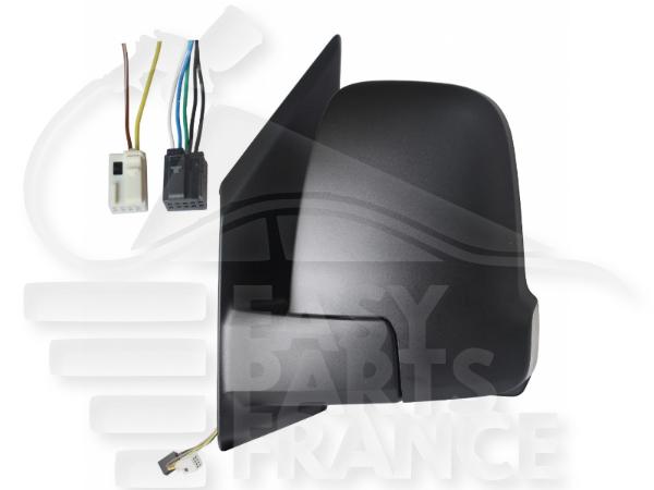 Rétroviseur gauche conducteur électrique chauffant noir avec feu bras court 2 connexions Mercedes Sprinter — Réf. A9108108901