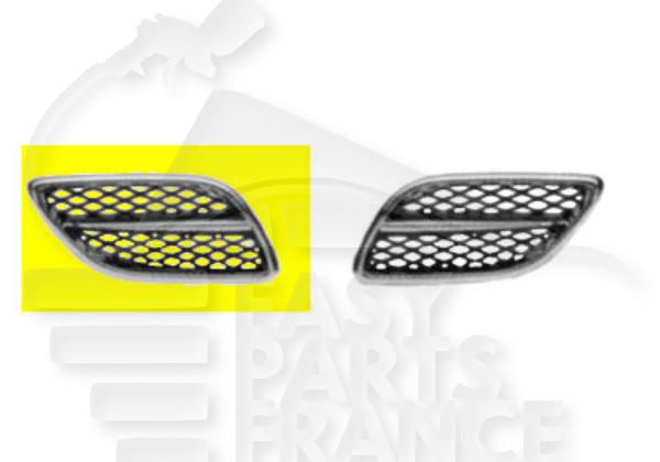 Grille de capot avant droit passager chromée / noire Nissan Primera — Réf. N623109F525