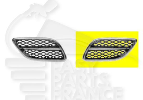 Grille de capot avant gauche conducteur chromée / noire Nissan Primera — Réf. N623119F525
