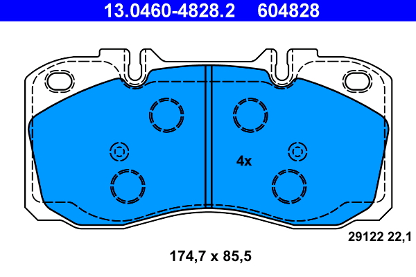 Plaquettes de frein Iveco Daily 06> avant 3.0 JTD — Réf. ATE 13.0460-4828.2