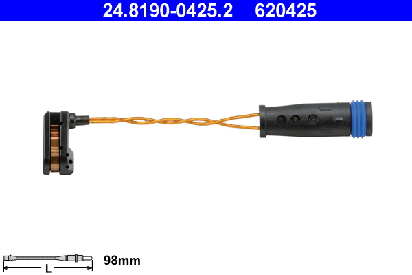 Capteur usure plaquette de freins Mercedes e W210 95> avant droit W211 e 550 — Réf. ATE 24.8190-0425.2