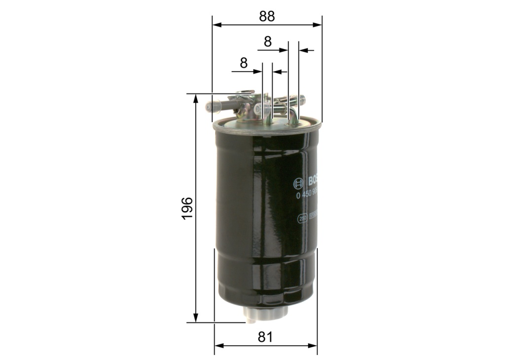 Filtre à carburant Fiat Punto 93> 1.7 td — Réf. BS 0 450 906 295