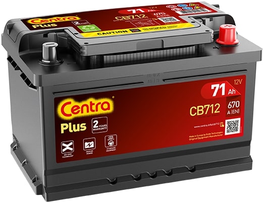 Batterie - 71AH/670A p+ — Réf. CEN CB712