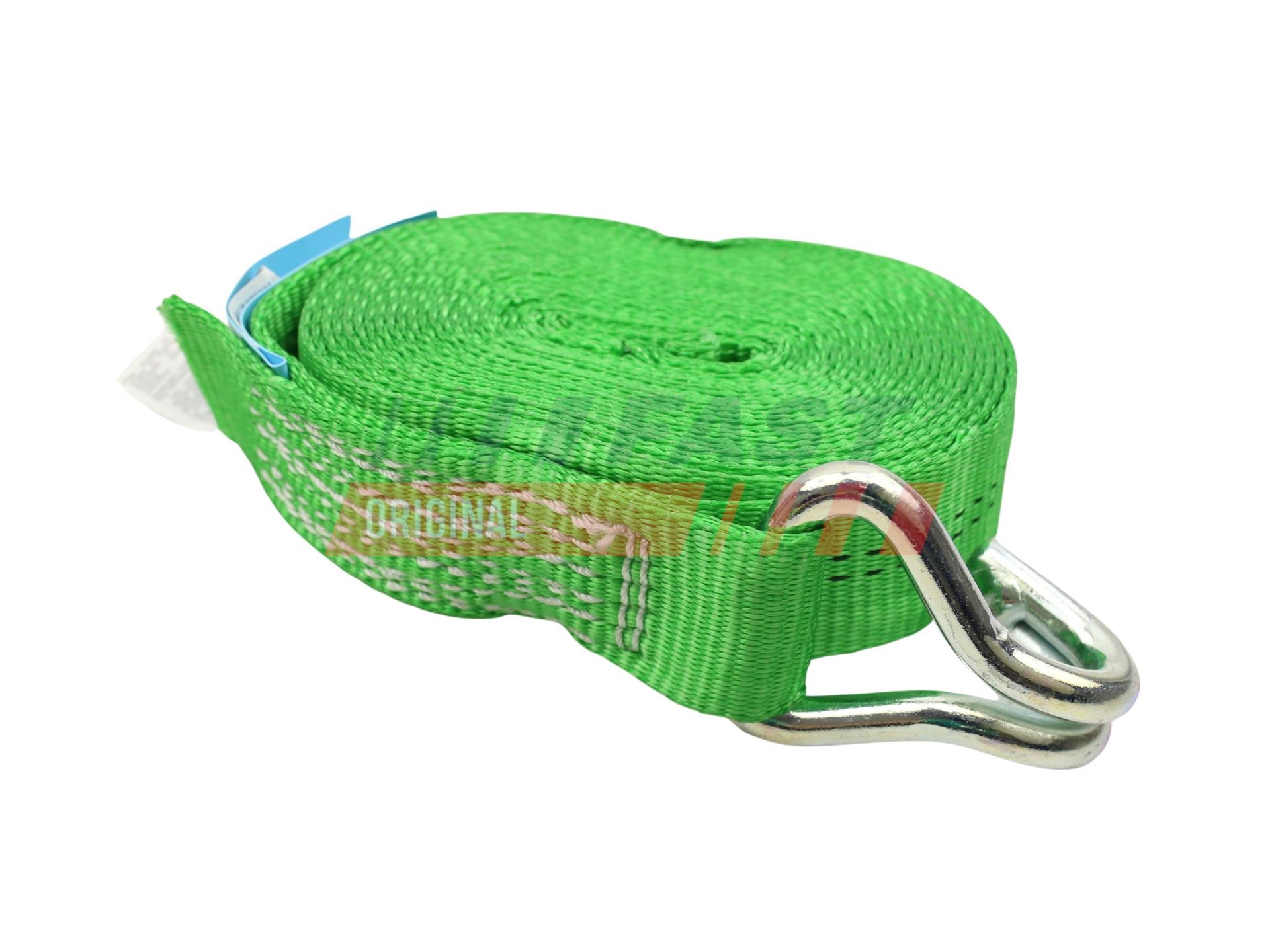 Sangle tendeur - long vert 2T / L-5.7 / W=35MM 1000DAN — Réf. FT98207
