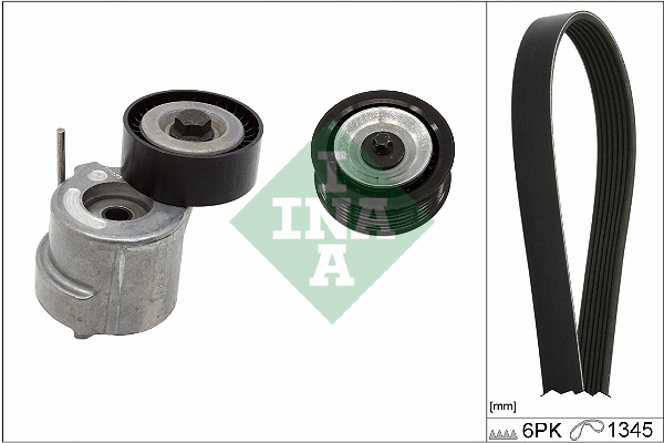 Courroie trapézoïdale à nervures Fiat Ducato 06>/ 14> kit — Réf. INA 529 0459 10