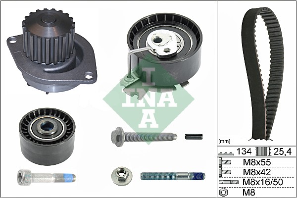 Courroie de distribution, jeu Citroen Berlingo 08> 1.6 — Réf. INA 530 0379 30