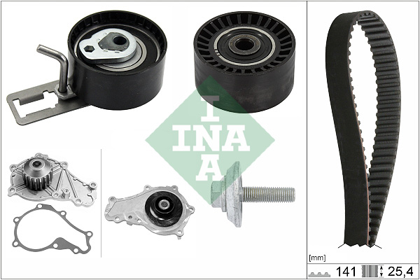Courroie de distribution, jeu Citroen Berlingo 08> 1.6 HDi — Réf. INA 530 0578 30