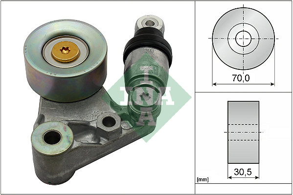 Tendeur de courroie trapézoïdale à nervures Nissan Patrol Gr V 97> 3.0 di 4WD 14> — Réf. INA 534 0629 10
