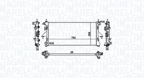 Radiateur Fiat Ducato 06> 2.3 JTD — Réf. MM BM1269
