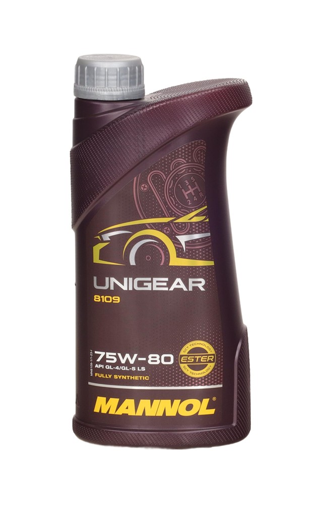 Huile pour boîte de vitesses - 75W80 mannol unigear api GL-4/GL-5 mil-l 2105 c Ford WSD-M2C200-C mack go-j plus psa B71 2330 1L — Réf. MNL 8109-1