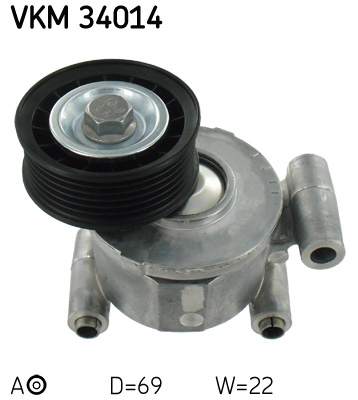 Tendeur de courroie trapézoïdale à nervures Ford Focus c-max 03> 2.0 glx — Réf. SKF VKM 34014