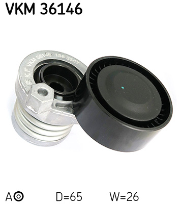 Tendeur de courroie trapézoïdale à nervures Renault Kangoo II 08> 1.5 dCi — Réf. SKF VKM 36146