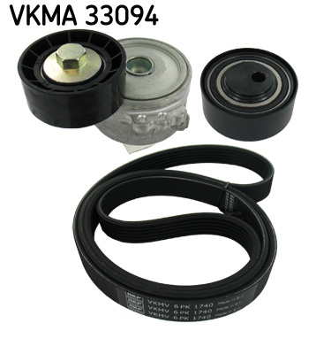 Courroie trapézoïdale à nervures Fiat Scudo / ulysse 95> tendeurs 2.0 JTD — Réf. SKF VKMA 33094