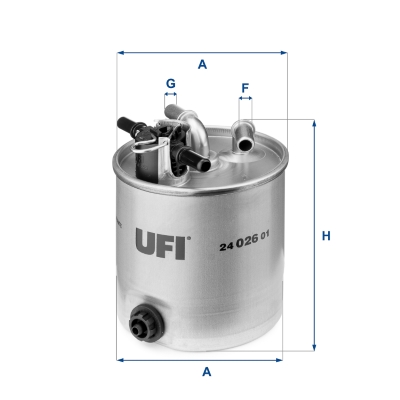 Filtre à carburant Renault Koleos I 08> 2.0DCI 08>/QASHQAI — Réf. UFI 24.026.01