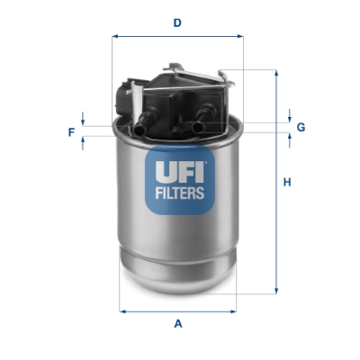 Filtre à carburant Renault Kadjar 15> 1.5 blue dCi 18> — Réf. UFI 55.517.00